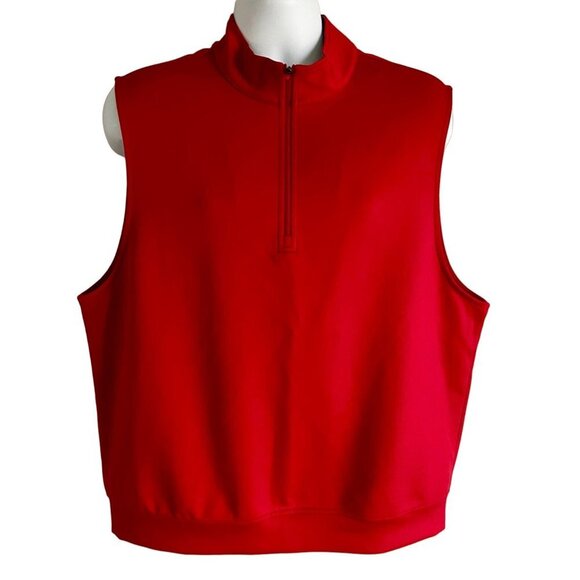 Golf America Red 1/4 Zip Vest Men's Large NEW - Picture 3 of 10